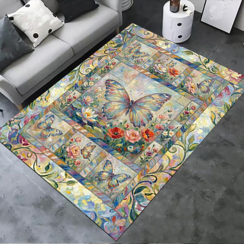 2025 Nieuw Vlinder Decoratie Tapijt Vloerkleed voor Woonkamer Slaapkamer Huis Sofa Decoratie, Kinderen spelen Antislip Vloermat30