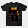 Men Black Print T-shirt Bullet No-Cut Transfer Paper Print Cotton Tshirt