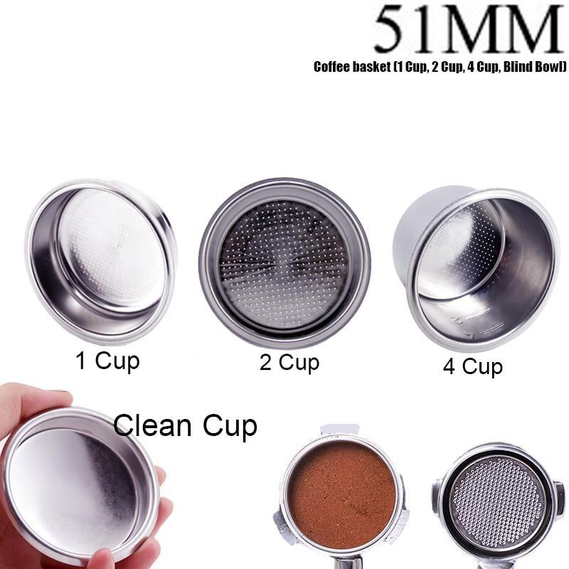 Cup and Blind Bowl Filter Replacement Filters Basket Dosing Ring for Coffee Bottomless Portafilter Parts