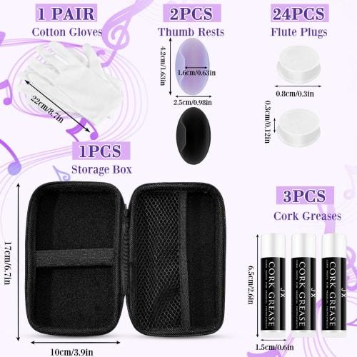 Vesici Flute Cleaning Kit, Flute Accessories, All-in-One Flute Cleaner Kit, Maintenance Kit, Care Kit, Includes Flute Cleaning Brush, Flute Cleaning R