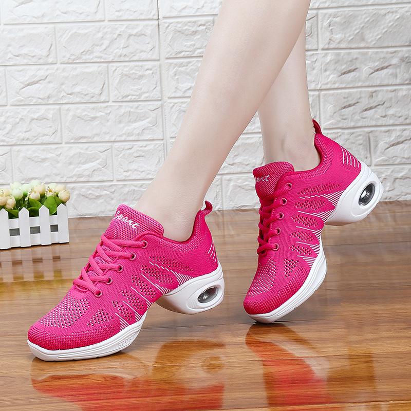 New square dance shoes jazz sailor dance shoes female adult square dance white hollow soft sole mesh dance shoes