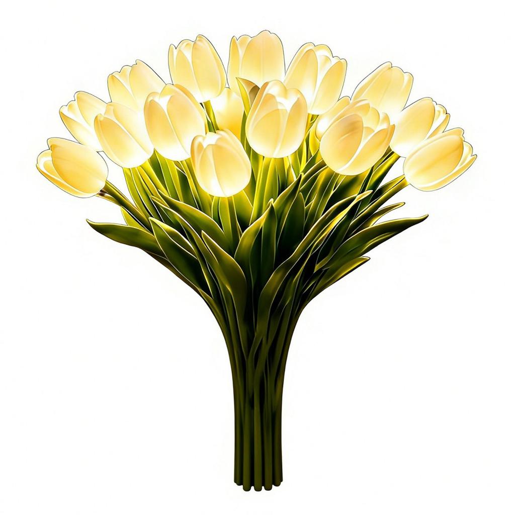 15Pcs LED Adjustable Tulip Lamp Night Simulation Flower Atmosphere Desk Light Room Table Decoration Lamp Gift for Girl friend