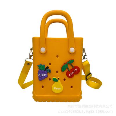 Kids' Bags Fashion Jelly Bags Shoulder Bags New Hollow Out Outdoor Beach Bag Handheld Bag Crossbody Bags Child Small Square Bags