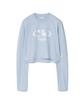 CGP (Women) Wave Logo Symbol Crop Long Sleeve_Sky Blue