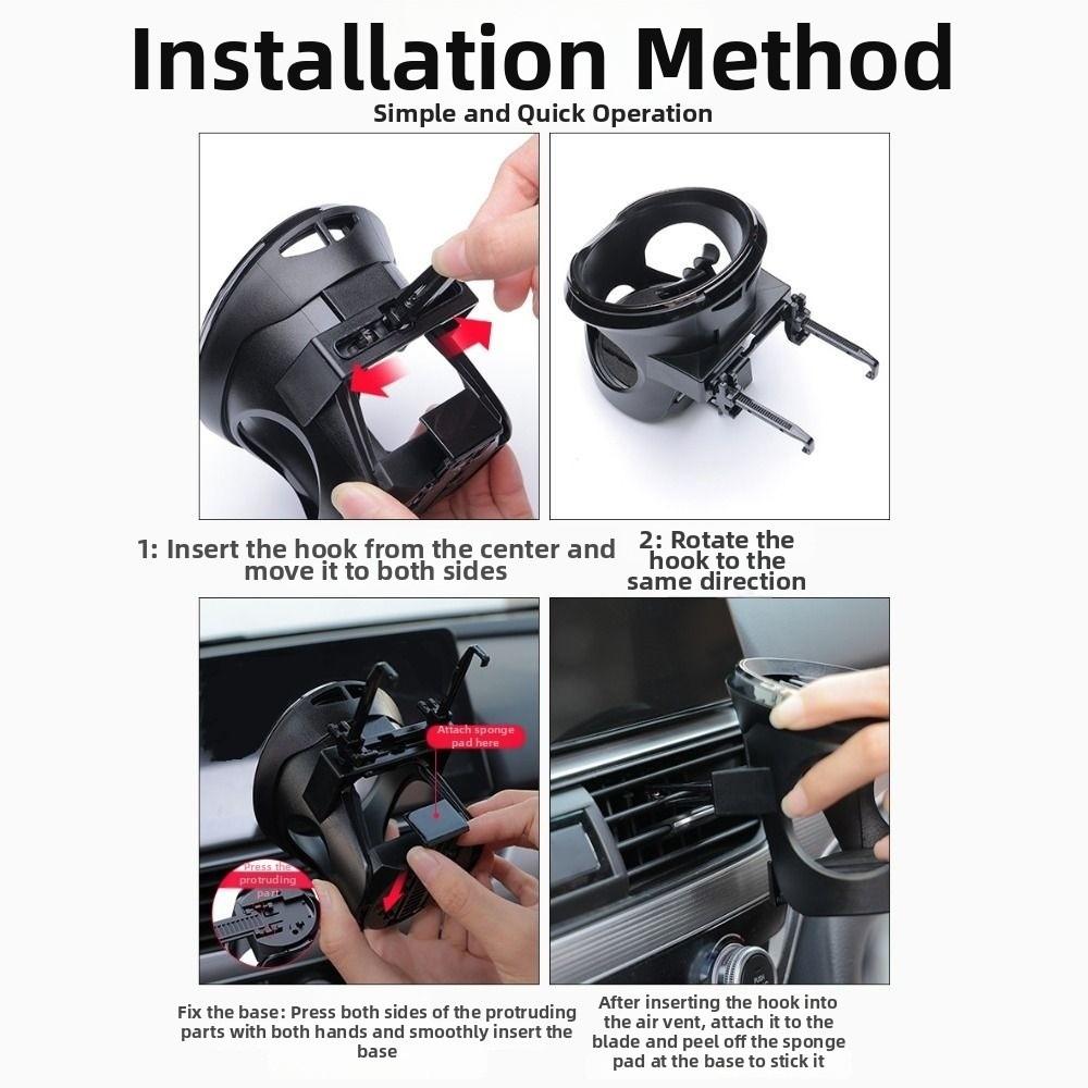 Anti-shake Led Car Cup Stand Nonslip Car Vent Drink Bracket Auto Air Vent Bottle Holder Vehicles