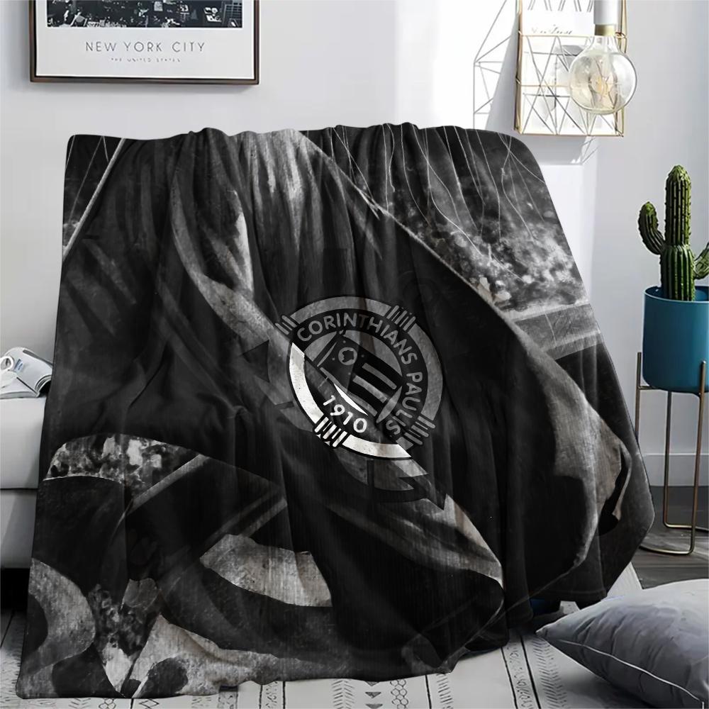Corinthians Football Club,pattern Flannel Blanket, High quality Comfortable for All Seasons, Home Decor, Warmth and Comfort, Perfect for Gifts.