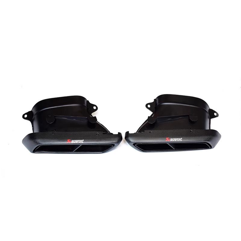Mercedes-Benz C-Class W205 Quad Black Square Carbon Fiber Exhaust Tip