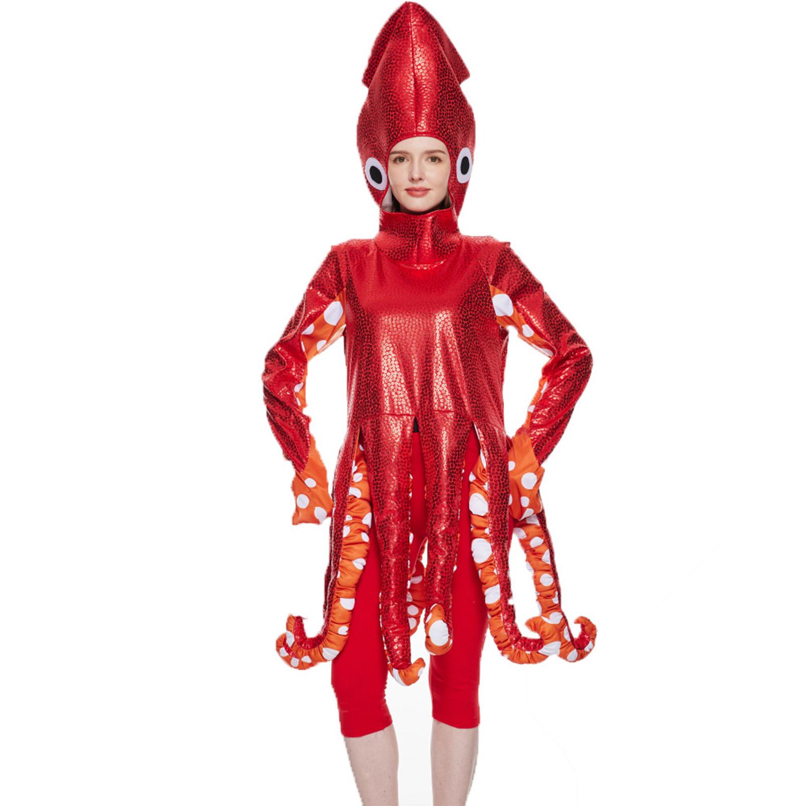

Women s Doll Coat Cosplay Squid Coat One Size красный