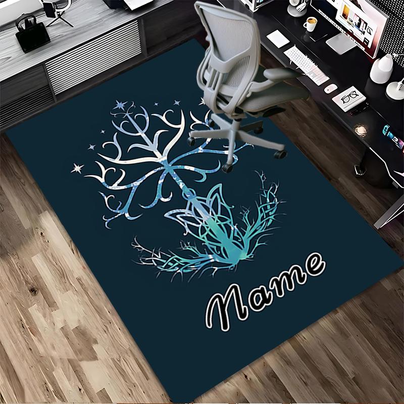 Custom Name Flame Courage Living Room Non-Slip Area Rug Soft Carpet for Bedroom Kids Playroom Sofa Office Home Decor Doormat