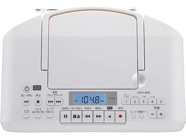 Toshiba TY-CDS8(W) CD Radio Cassette Recorder (White)