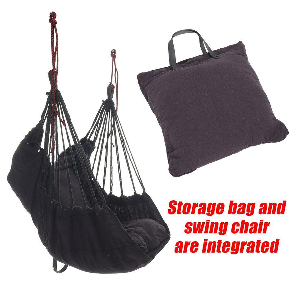 Tragbarer Hängesessel Hängesessel Schaukelstuhl Sitz mit 1 Kissen für Garten Outdoor/Indoor Modische Hängemattenschaukeln