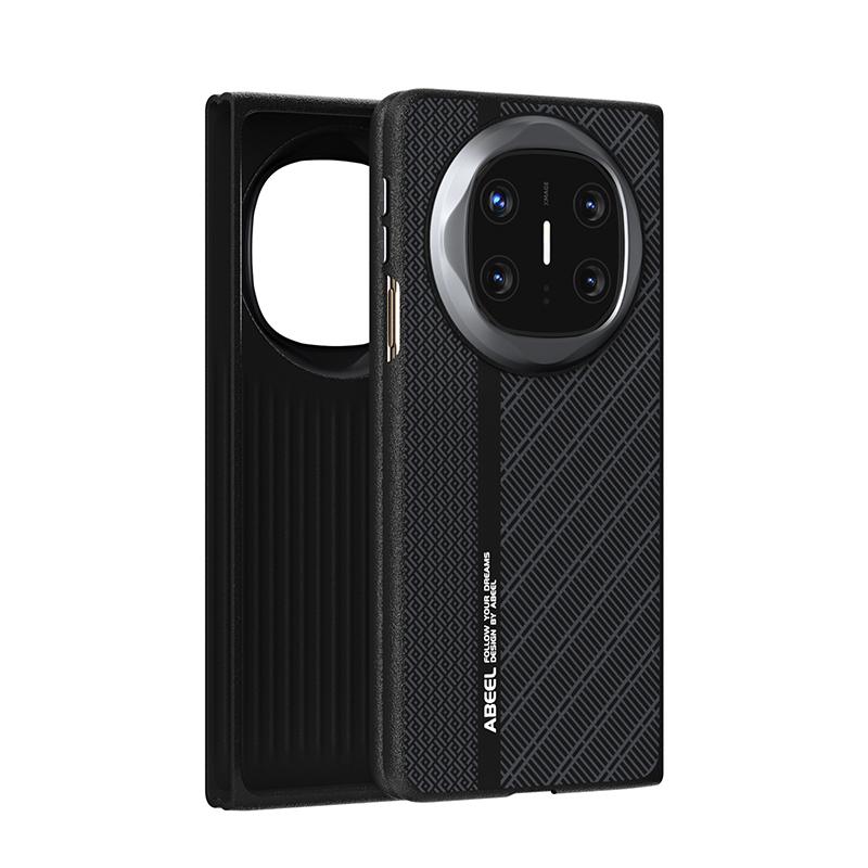 For Huawei Mate X6 Carbon Fiber Case Slim Magsafe Magnetic Wireless Charger Flip Foldable Case Alloy Lens Anti-slip Grip Funda