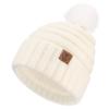 Womens Winter Knit Beanie Hat With Fuzzy Pom Warm Thick Acrylic Cap Cold Weather Outdoor Casual Wear