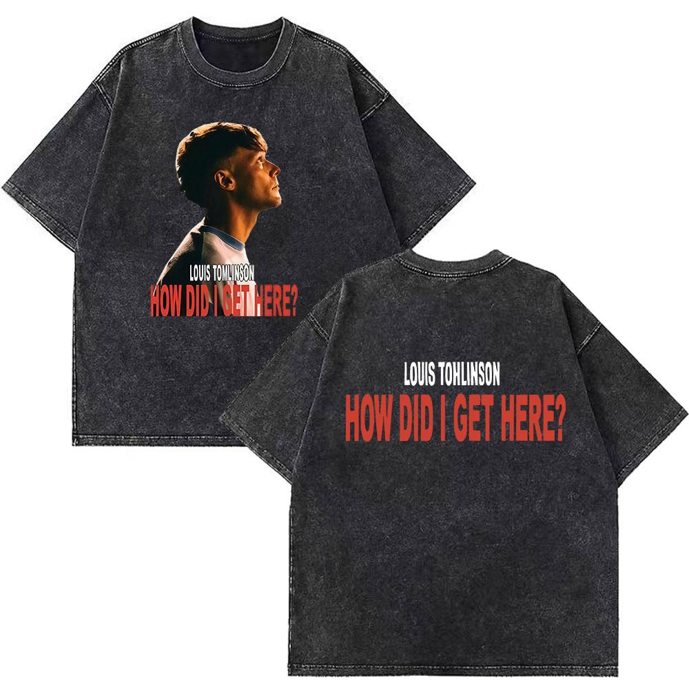 Louis Tomlinson Lemonade Tour Merch Vintage Washed T Shirt Unisex Summer Fashion Tshirts Oversized Aesthetic Trendy Tshirts