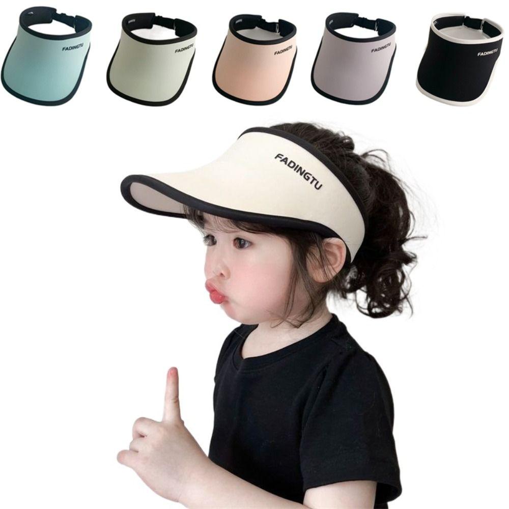 Wide Brim Children Sun Caps Cotton Visor Hat New Top Air Cap  Girls