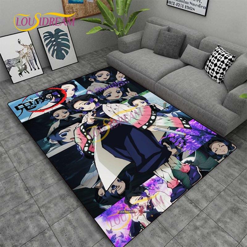 Demon Slayer Japan Cartoon Rug Kitchen Mat Bedroom Door Rug Living Room Carpet Children Game Soft Mat