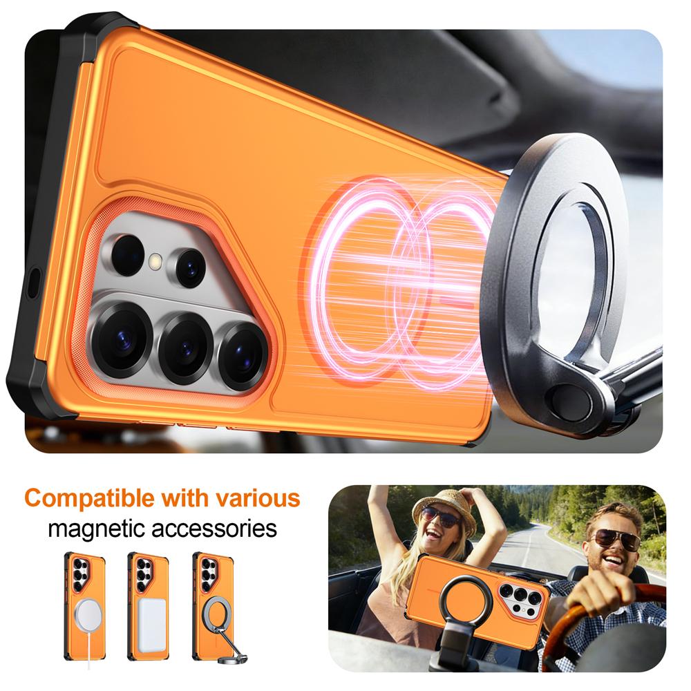 Armor Shockproof For Magsafe Magnetic Case For Samsung Galaxy S26 Ultra S25 Edge S24 S23 Plus S24 FE Wireless Charging Cover