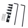 2 Set Gate Ground Latch 18 Inch Rain Proof Black Powder Coating Carbon Steel Drop Rod Gate Stopper