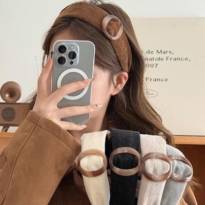 Neues Herbst/Winter Schildpatt Breites Stirnband Retro Hohe Krone Haaraccessoire