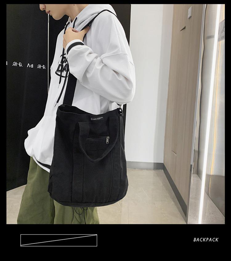 Retro Canvas Bag 2025: Unisex Korean Casual Shoulder-Crossbody Handbag