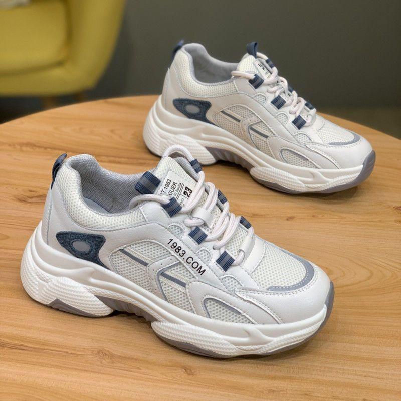 Daddy shoes women's 2025 spring and autumn new muffin single shoes fashionable and comfortable thick sole inner height increase casual little white s