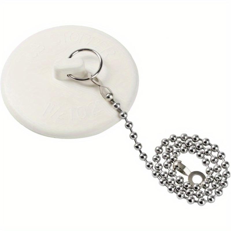 

1pc Rubber Bathtub Stoppers Drain Plug with Stainless Steel Beaded Chain,Plug Fit for 1.5 to 2 Kitchen Sink, Bathroom