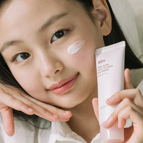 Bjewel Pink Aloe Kühlende Beruhigende Sonnencreme 40ml 4er Set