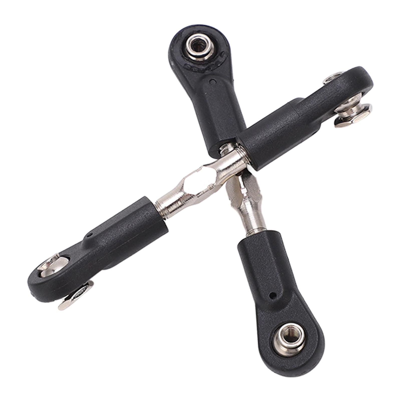 

2 Pcs RC Servo Link Steering Rod 8020 Black Steering Linkage for ZD Racing 1 7 DBX07 EX 07