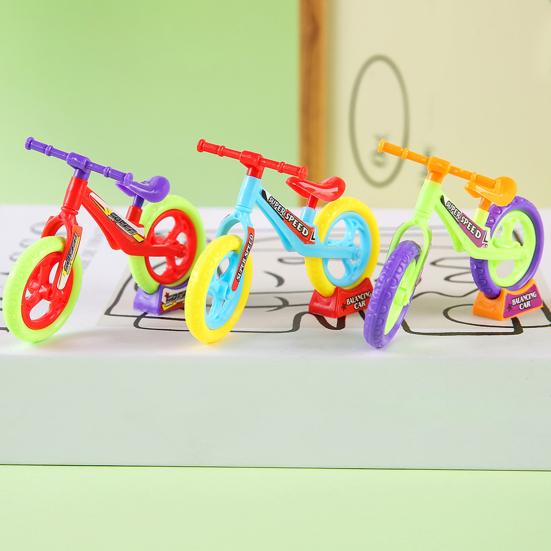12Pcs DIY Mini Bicycle Assembly Toy Plastic Bicycle Model Educational Simulation