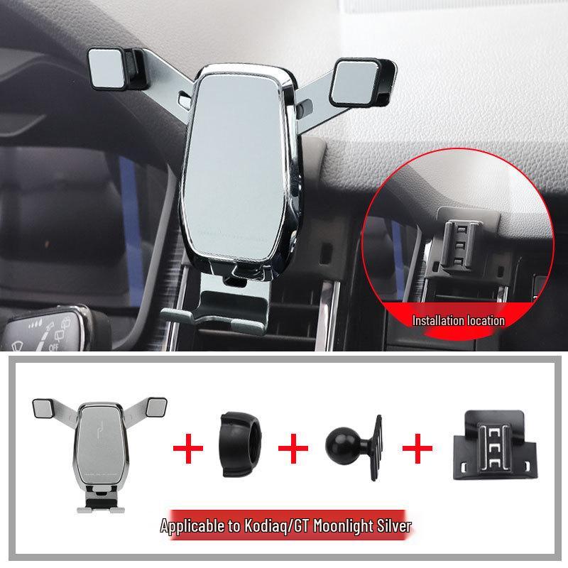 Wireless Charging Phone Holder for 2017-2022 Skoda Kodiaq/GT with Navigation Compatibility