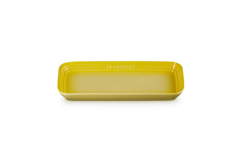 Le Creuset Leger Rectangular Plate 25cm Soleil Heat and cold resistant Microwave oven and dishwasher safe Oven dish Heat resistant dish Long plate