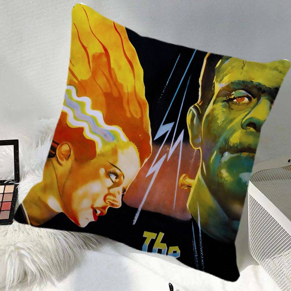 Frankenstein Movie Pillow Case Square Pillow Bedroom Sofa Leisure Comfort Cushion Car Home Decoration