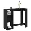 Bar Table 124 x 46 x 103.5 cm Engineered Wood Black Oak Effect