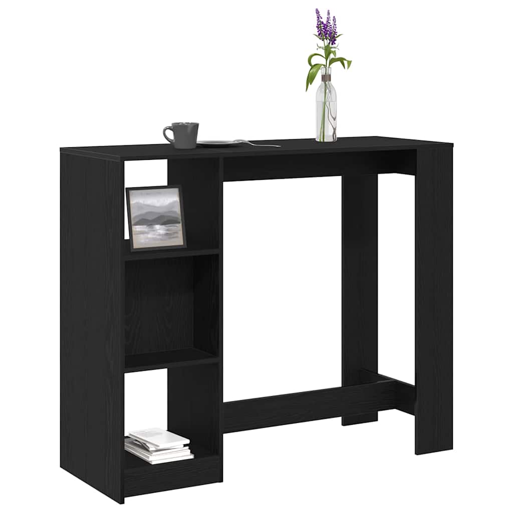 Bar Table 124 x 46 x 103.5 cm Engineered Wood Black Oak Effect