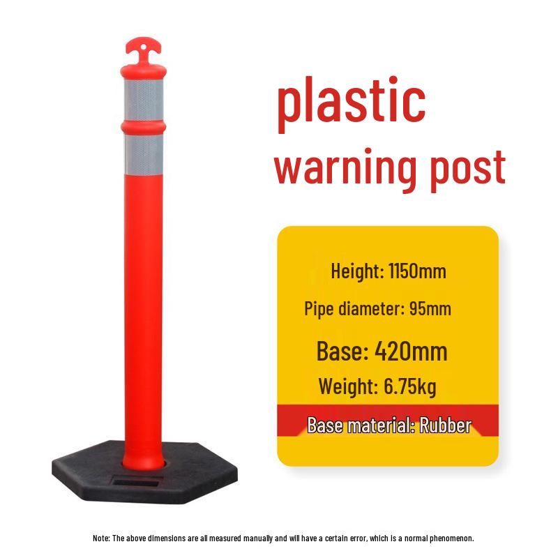 Reflective Elastic Traffic Bollard: PU Anti-Collision Post & Rubber Road Barrier