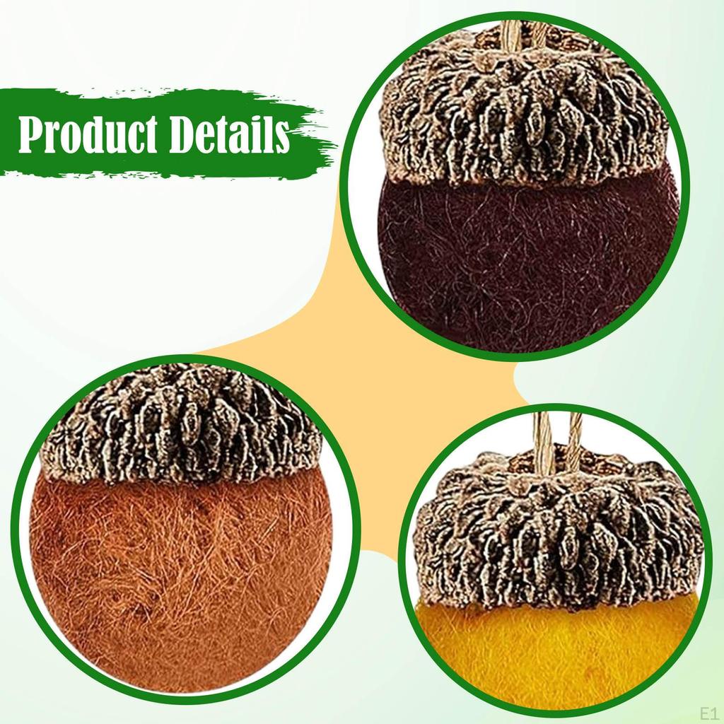 25x Christmas Acorn Ornaments Tree Decorations Accessories with Rope for Festival DIY