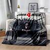 Film John Wick bedruckte Decke Picknickdecke Warme Decke Weich und bequem Heimreise Decke Bettwäsche Geburtstagsgeschenk