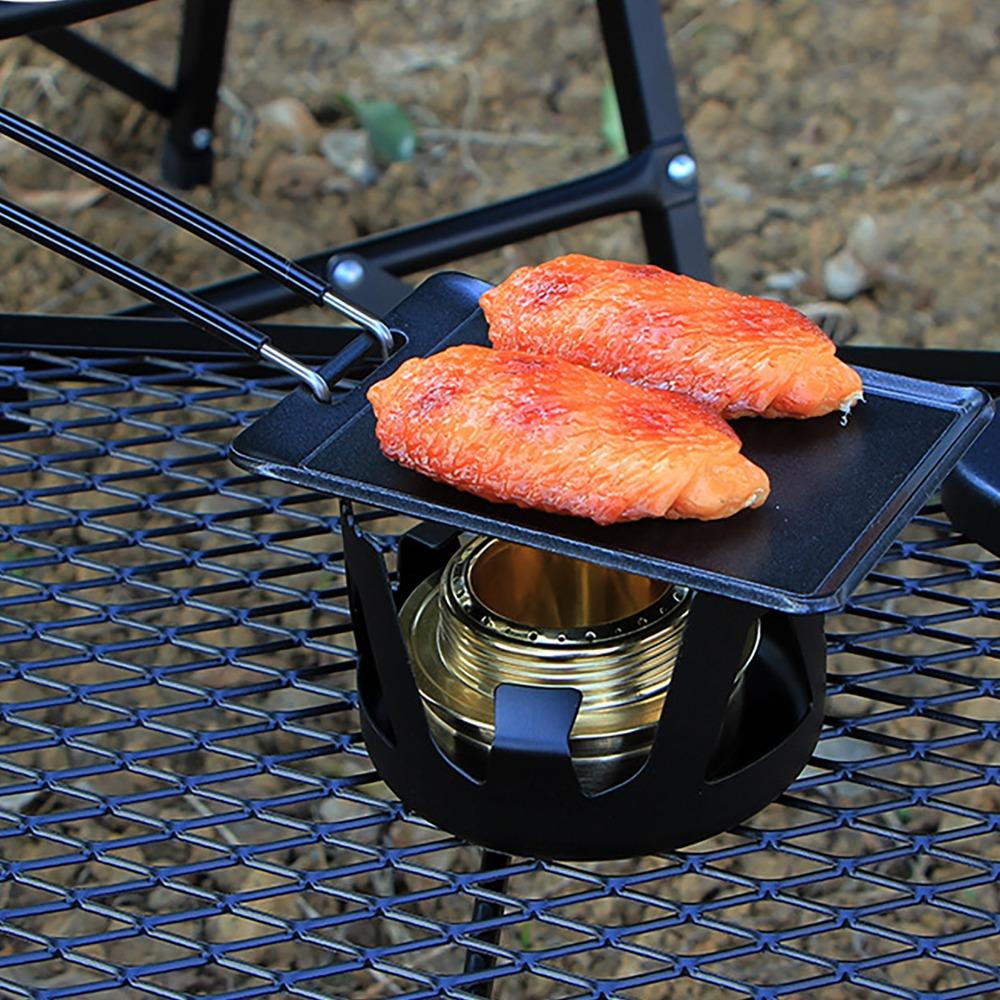 Kompaktowa patelnia grillowa Żelazna płyta do grillowania Trwała patelnia do pieczenia Zastosowanie na zewnątrz
