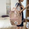 ZESU Ita Large Korean PVC Perfect for Elementary and High School Students Women's Bag, Capacity, Style, Girls' Backpack, Backpack, Transparent,