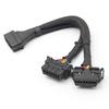 16pin OBD2 Male To Dual Female Converted Cable OBD 2 Y-Cable Car Diagnostic Auto Tool Connector