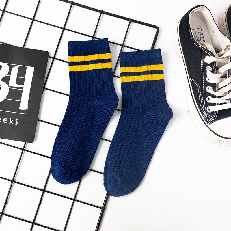 10 Pairs of Men's Autumn and Winter Business Leisure Versatile Classic Smoke A Parallel Bar Sweat Absorber Deodorant Tube Socks