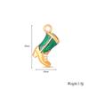 4Pcs Enamel Women Boot High heels Charms Stainless Steel Pendant for DIY Jewelry Making Accessories