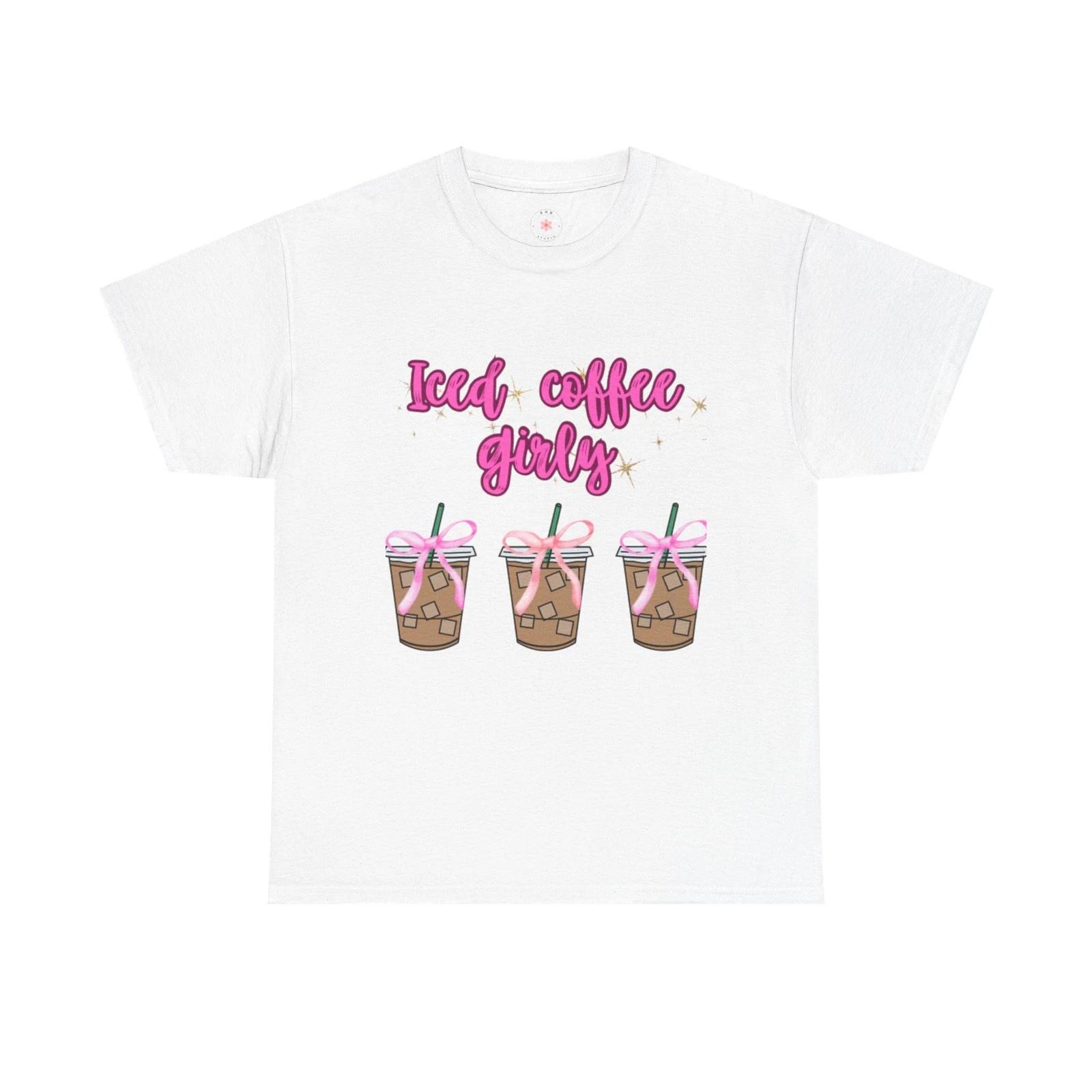 

Iced Coffee Girly Tee - Unisex Heavy Cotton T-Shirt M