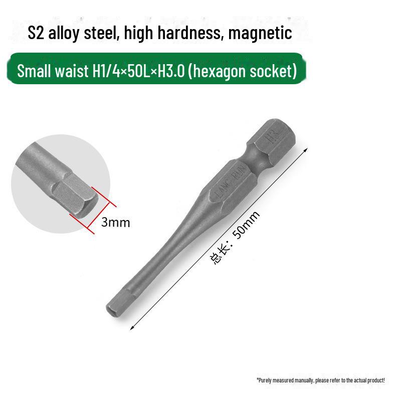 Taiwan S2 Steel Hardened Hexagonal Screwdriver Bit, Phosphate Gray Finish