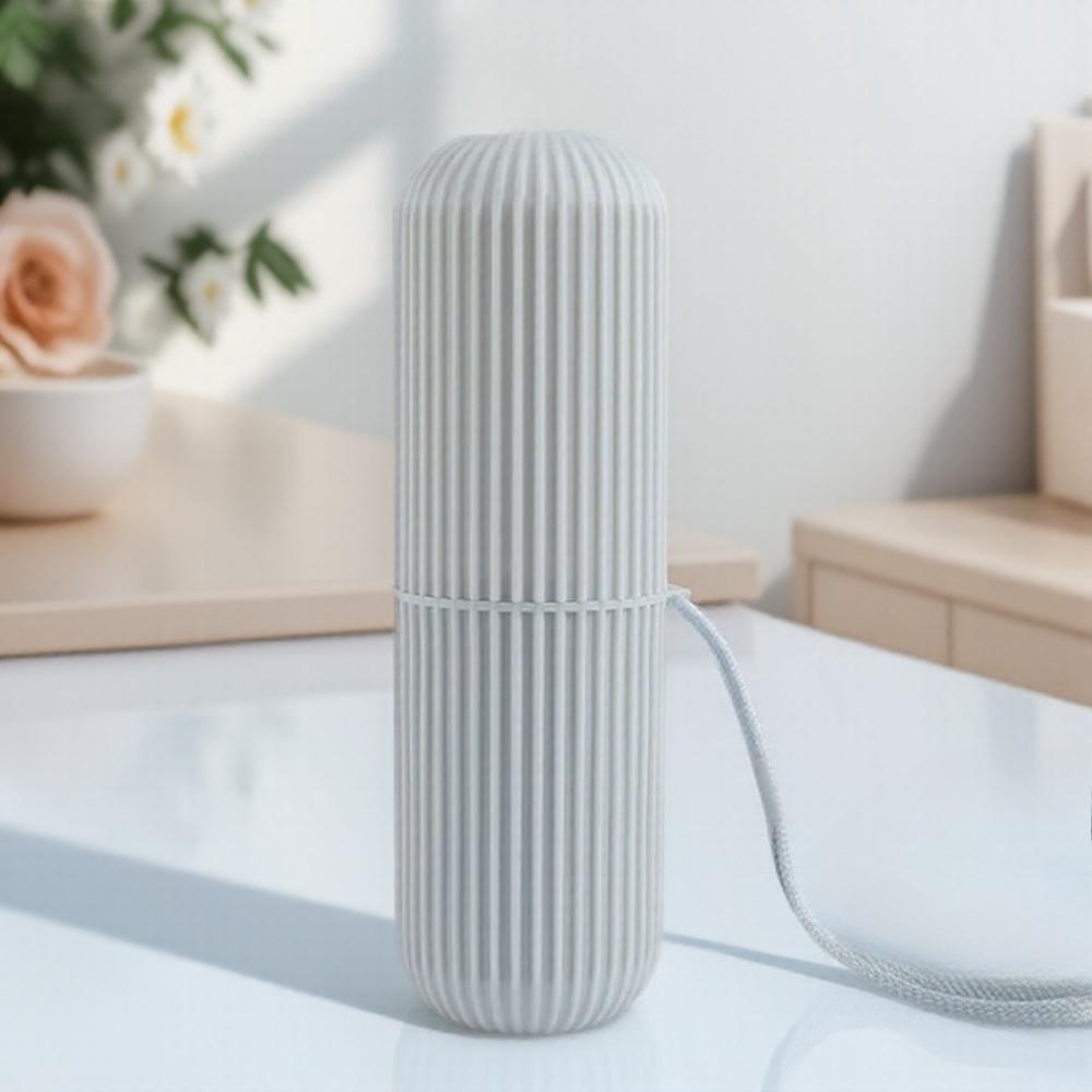 

Портативный дорожный набор зубных щеток с футляром для хранения тюбика зубной пасты, чашка для зубной щетки для пар, коробка для хранения для дома, ванной серый