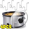 Stainless Steel Pot Lid Holder, Modern Pan Cover Lid Rest Stand, Space‑Saving Pot Side Rack Organizer for Kitchen Countertop Accessories