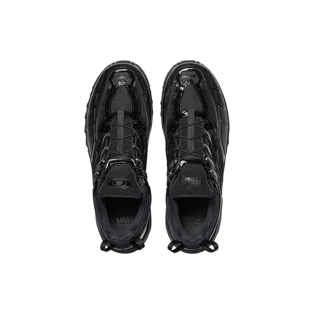 MM6 Maison Margiela Salomon Acs Pro Advanced Leather Round Toe Comfortable Breathable Low Top Outdoor Functional Shoes Unisex Shoes Black 473928