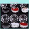 Stylish Acrylic Small Octagonal Clear Crystal Ring Box Jewelry Organizer For Rings Earrings And More
