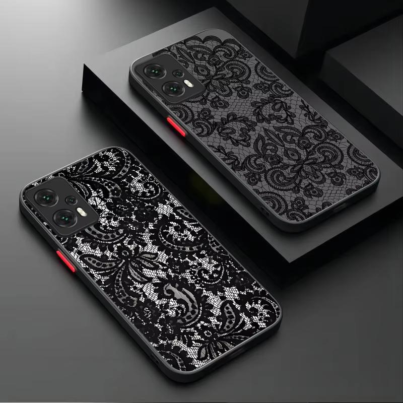 Vintage Lace Floral Pattern Phone Case For Xiaomi Mi 15 T Pro 14T 13T Mi 17 Pro 15 14 13 12 11 Lite 5G Shockproof Cover