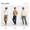 Navigare Men's Faux Denim Casual Wide-Leg Straight Pants